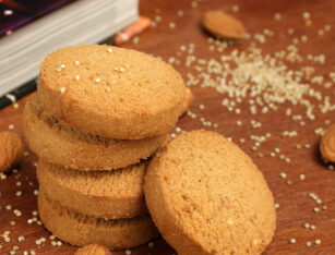 Almond - Barnyard Millet Cookies (with Palm Jaggery)