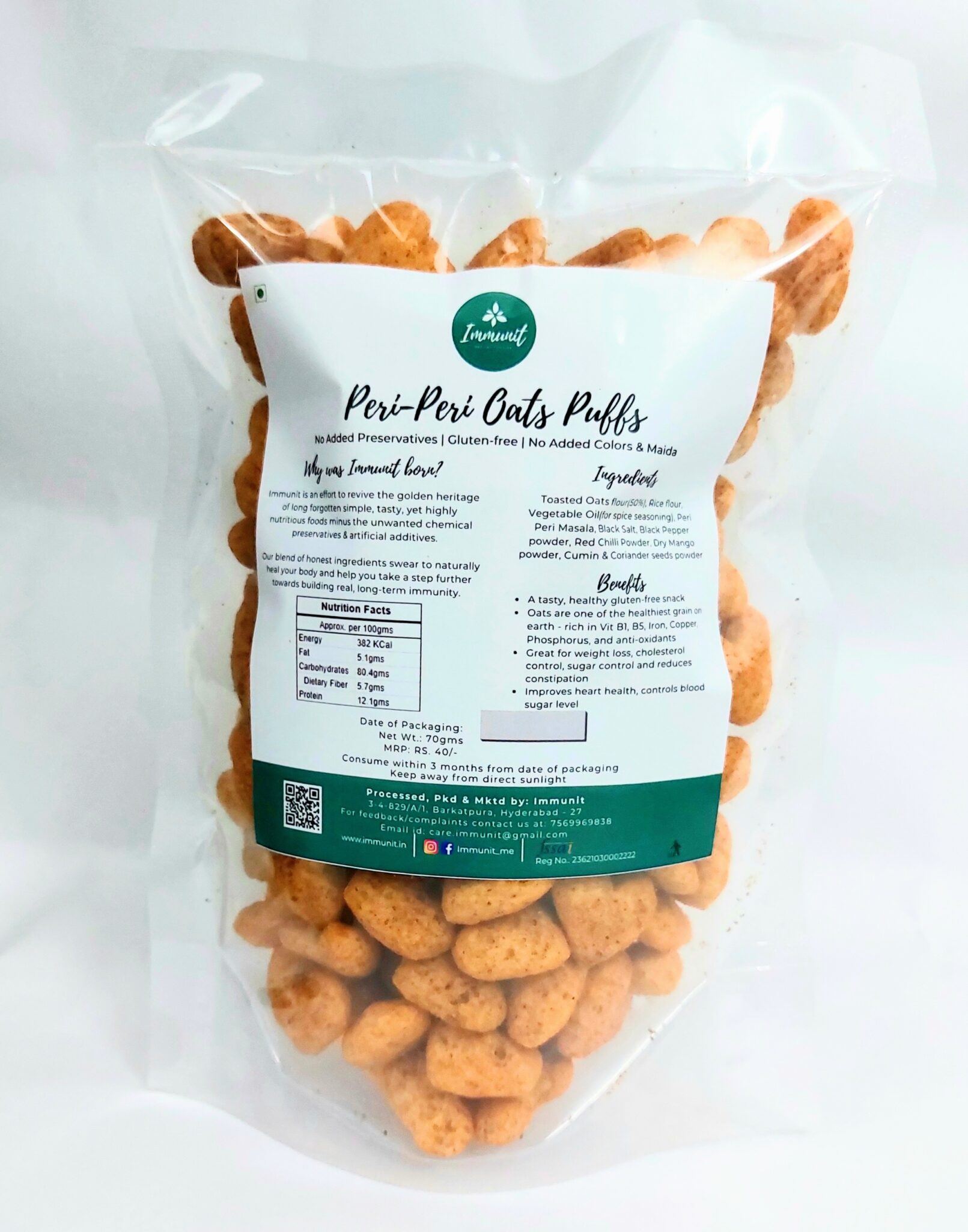 Peri Peri Oats Puffs Immunit